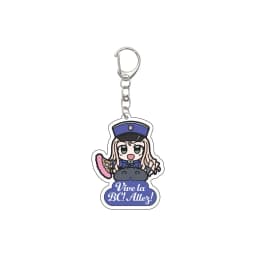 55MM Anime GIRLS und PANZER The Movie Keychain Nishizumi Miho/Akiyama Yukari Key Chain Acrylic Model Plate Christmas Gifts