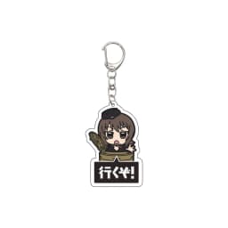 55MM Anime GIRLS und PANZER The Movie Keychain Nishizumi Miho/Akiyama Yukari Key Chain Acrylic Model Plate Christmas Gifts