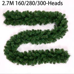 1pcs 2.7M Artificial Green Christmas Garland Wreath Christmas Pine Tree Rattan Decor Home Decor Xmas Stair Decoration