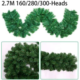 1pcs 2.7M Artificial Green Christmas Garland Wreath Christmas Pine Tree Rattan Decor Home Decor Xmas Stair Decoration
