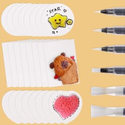 5/100Pcs 3D Drawing Magic Canvas Sponge with Water Brush DIY Art Foam Texture Painting Paper Kids Birthday Party Christmas Gifts