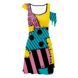 Halloween Dress Suit Women Cosplay Costume Funny Wig Socks Set Movie Dress Up Carnival Gown Party Outfit