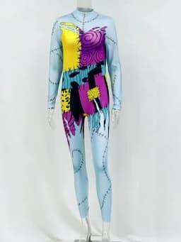 Halloween Dress Suit Women Cosplay Costume Funny Wig Socks Set Movie Dress Up Carnival Gown Party Outfit