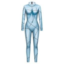 Halloween Dress Suit Women Cosplay Costume Funny Wig Socks Set Movie Dress Up Carnival Gown Party Outfit