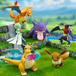 Gengar Charizard Eevee Dragonite Gardevoir Garchomp Anime Figure Model Peripheral Assemble Toys Blind Box Ornament Birthday Gift