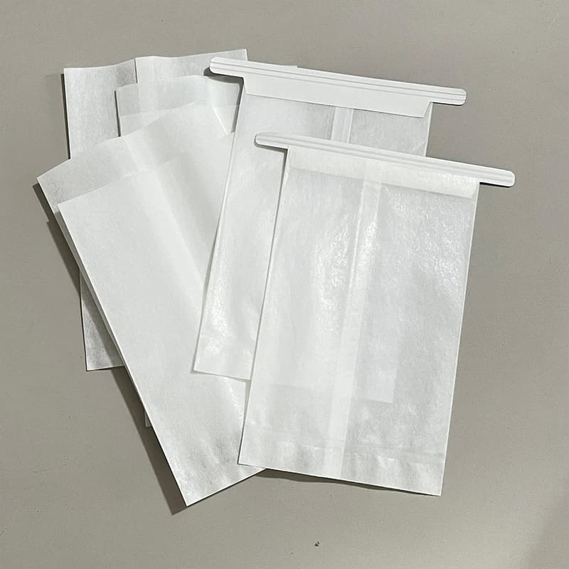 100pcs White Cotton Paper Bags 10.5*17cm Photo Cards DIY Handmade Jewelry Packaging Pouches with Wire Gift Christmas Wrapping