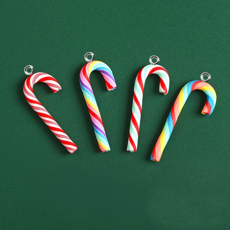 10pcs Cute Clay Christmas Pendants Charms Resin Pendant For Jewelry Making Accessories DIY Earrings Necklace Keychain