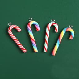 10pcs Cute Clay Christmas Pendants Charms Resin Pendant For Jewelry Making Accessories DIY Earrings Necklace Keychain