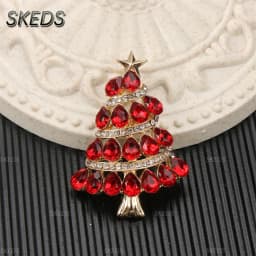 SKEDS 2026 Summer New Design Christmas Tree Brooch Luxury Jewelry Women's High-End Exquisite Pin Badges Wedding Corsage