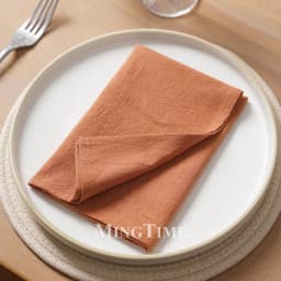 Napkin 40cm X 40cm Washed Cotton Cloth Plain Soft Classic Style Table Napkin for Wedding Christmas Home Party Linen