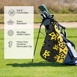 2pcs King Crown Large Golf Towel | Super Absorbent Waffle Fabric, Fast Cleaning, Golf Bowling Lovers' Creative Christmas Gift
