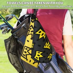 2pcs King Crown Large Golf Towel | Super Absorbent Waffle Fabric, Fast Cleaning, Golf Bowling Lovers' Creative Christmas Gift