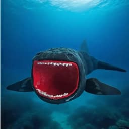1/4pc 3D Printing Sea Eater Bloop Gran Maja Action Figure Model Toy Doll Christmas Gift Joint-movable Deep Sea Monster Figurines