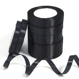 25yards 10/12/15/30/25/38mm Luxury Black Satin Ribbon Gifts Wrapping Ribbons For DIY Christmas Birthday Party Wedding Decoration