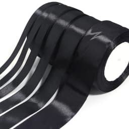 25yards 10/12/15/30/25/38mm Luxury Black Satin Ribbon Gifts Wrapping Ribbons For DIY Christmas Birthday Party Wedding Decoration