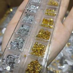 12Grids 3D Silver Pearls Nail Charms Mixed-Sizes Flatback Caviar Beads Nail Art Decoratio DIY Halloween&Christmas Manicure Part