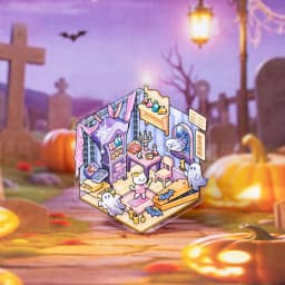 Kawaii Cabin Crisis 3D Dream Flower House Landscape Sticker book DIY Pocket Cabin Scene Christmas gifts 
