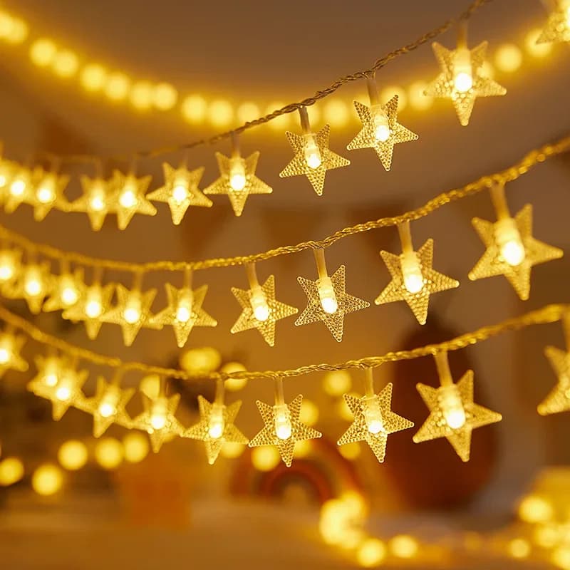 1.5M/3M/6M/10M LED String Lights Star Chain Lights Garland Lamps Bulb Fairy Lights Party Home Wedding Garden Christmas Decor