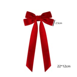 1/2/5/10pcs Christmas velvet with double bow hair clip, fashionable, simple and versatile princess duckbill clip hair accessory