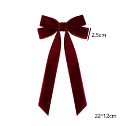 1/2/5/10pcs Christmas velvet with double bow hair clip, fashionable, simple and versatile princess duckbill clip hair accessory
