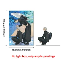Anime Character Satoru Gojo Photo Frame Led Three-Color Light Photo Frame Painting Decoration Christmas Gift Moonlight Lamp
