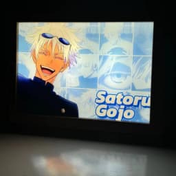 Anime Character Satoru Gojo Photo Frame Led Three-Color Light Photo Frame Painting Decoration Christmas Gift Moonlight Lamp