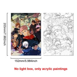Anime Character Satoru Gojo Photo Frame Led Three-Color Light Photo Frame Painting Decoration Christmas Gift Moonlight Lamp