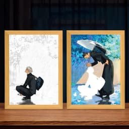 Anime Character Satoru Gojo Photo Frame Led Three-Color Light Photo Frame Painting Decoration Christmas Gift Moonlight Lamp