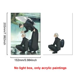 Anime Character Satoru Gojo Photo Frame Led Three-Color Light Photo Frame Painting Decoration Christmas Gift Moonlight Lamp