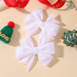 2pcs Vintage Velvet Bow Girls Hair Clip Sweet Red Green Bowknot Hairpins Barrette Headwear Christmas Festival Hair Accessories