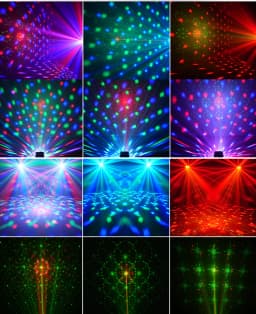 Dj Party Disco Ball Lights with Pattern and Sound Activated LED Stage Strobe Light Christmas Rave/Home Karaoke/Dance/Club Bar