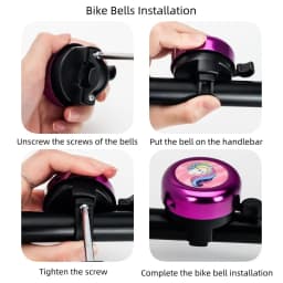 1 set Bike Bell and Bike Streamers Bicycle Pinwheel for Boys Girls Colorful Children's Bike Decor Accessories Christmas Gifts
