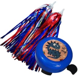 1 set Bike Bell and Bike Streamers Bicycle Pinwheel for Boys Girls Colorful Children's Bike Decor Accessories Christmas Gifts