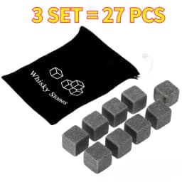 New Natural Granite Whiskey Stones Sipping Ice Cube Whisky Stone Wine Rocks Cooler Wedding Gift Favor Christmas Bar Accessories