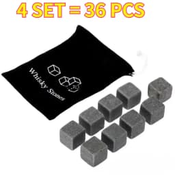 New Natural Granite Whiskey Stones Sipping Ice Cube Whisky Stone Wine Rocks Cooler Wedding Gift Favor Christmas Bar Accessories