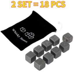 New Natural Granite Whiskey Stones Sipping Ice Cube Whisky Stone Wine Rocks Cooler Wedding Gift Favor Christmas Bar Accessories