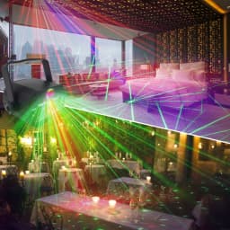 60 128 Modes Mini RGB LED Disco Party Light DJ Laser Projector USB Rechargeable UV Lamp for Wedding Home Party Christmas Decor