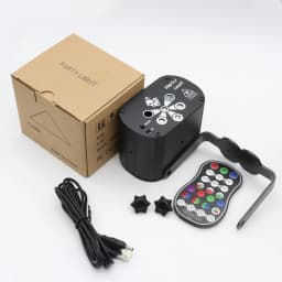 60 128 Modes Mini RGB LED Disco Party Light DJ Laser Projector USB Rechargeable UV Lamp for Wedding Home Party Christmas Decor