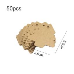 50Pcs/100Pcs Thank You Handmade Gift Tags Kraft Paper Hang Tag Label Cards for Wedding Birthday Christmas Party Decorations