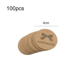 50Pcs/100Pcs Thank You Handmade Gift Tags Kraft Paper Hang Tag Label Cards for Wedding Birthday Christmas Party Decorations