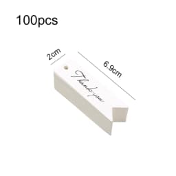 50Pcs/100Pcs Thank You Handmade Gift Tags Kraft Paper Hang Tag Label Cards for Wedding Birthday Christmas Party Decorations