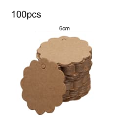 50Pcs/100Pcs Thank You Handmade Gift Tags Kraft Paper Hang Tag Label Cards for Wedding Birthday Christmas Party Decorations