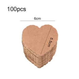 50Pcs/100Pcs Thank You Handmade Gift Tags Kraft Paper Hang Tag Label Cards for Wedding Birthday Christmas Party Decorations