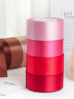 1-1.5-2-2.5-4-5cm Satin Ribbon DIY Crafts Handmade Roses Material Christmas Halloween Wedding Birthday Party Gift Wrapping Tape