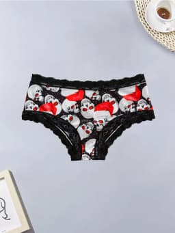4-PCS women's panties sexy lace panty fashionable and comfortable Christmas shorts for girls female underpants