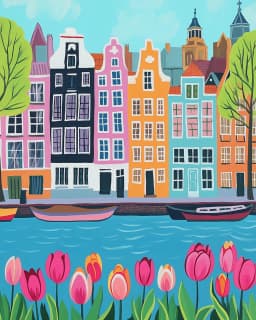 Painting By Numbers Colorful Tulips Acrylic Paint Canvas Dropshipping Portrait Family Children Photo Christmas Gifts