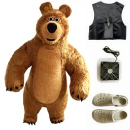 Brown Bear Inflatable Clothing Inflatable Halloween Christmas Party Role-Playing Clothing White Bear Inflatable Mascot Clothing