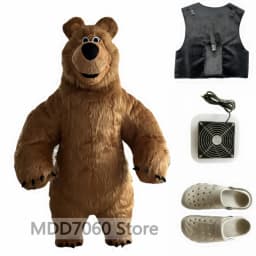 Brown Bear Inflatable Clothing Inflatable Halloween Christmas Party Role-Playing Clothing White Bear Inflatable Mascot Clothing