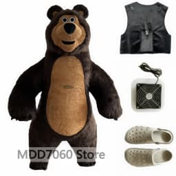 Brown Bear Inflatable Clothing Inflatable Halloween Christmas Party Role-Playing Clothing White Bear Inflatable Mascot Clothing