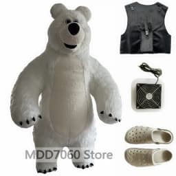 Brown Bear Inflatable Clothing Inflatable Halloween Christmas Party Role-Playing Clothing White Bear Inflatable Mascot Clothing